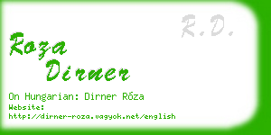 roza dirner business card